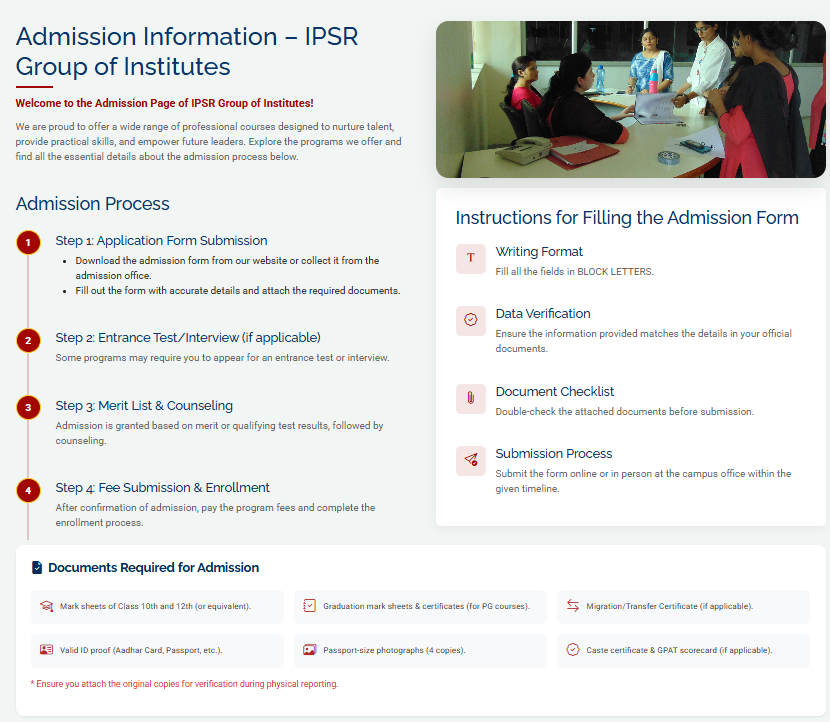 admission